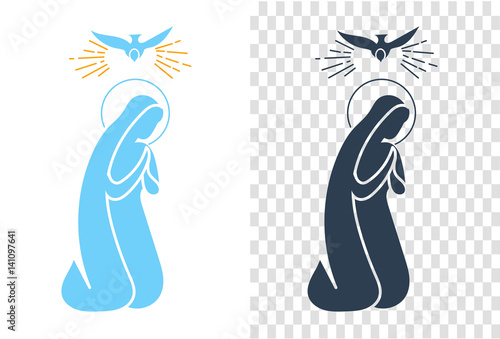 Icon  Annunciation Virgin Mary