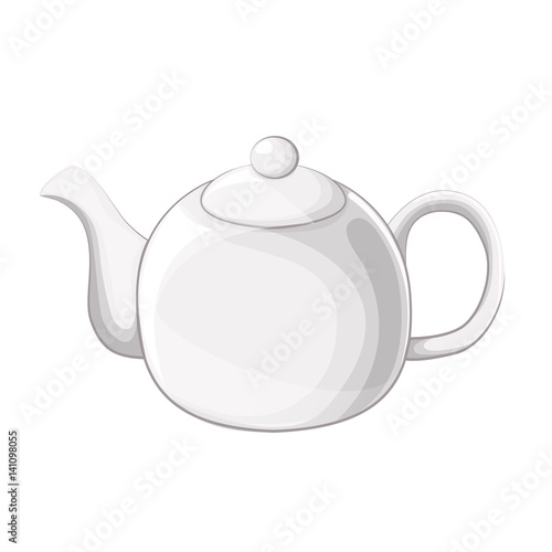White teapot vector