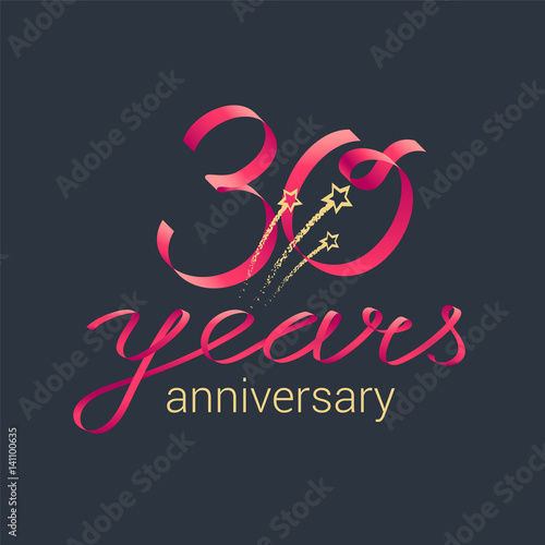 30 years anniversary vector icon