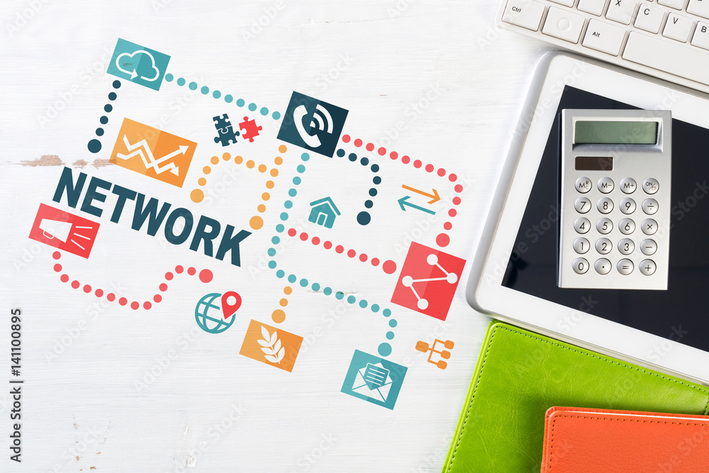 Fototapeta premium Social connection and networking