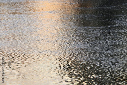 water reflection river surface motion beautiful in sunset nature