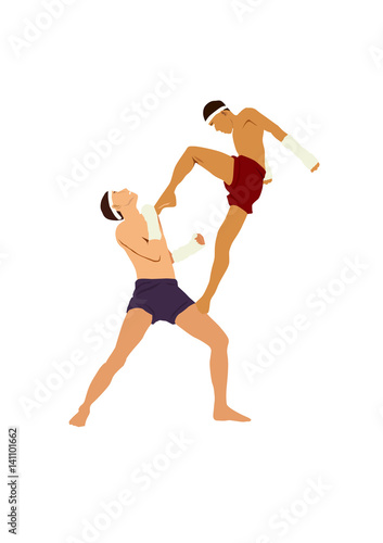 Muay Thai Stand on  knee Kick