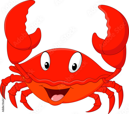 Cartoon smiling crab