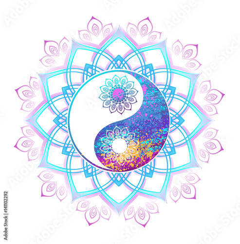 Pastel symbol of yin yang