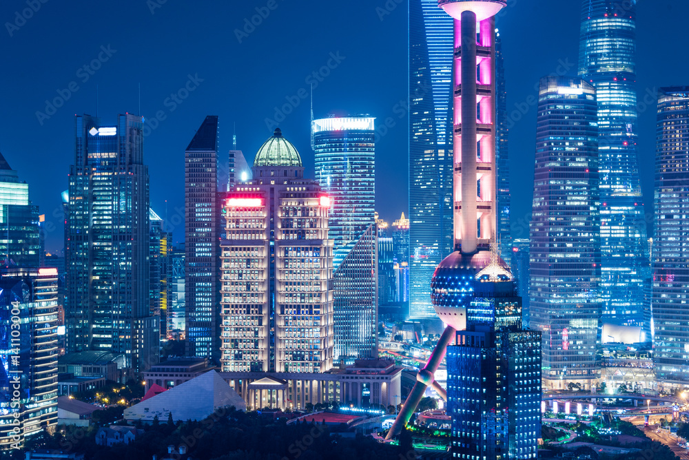 Fototapeta premium urban skyline and modern buildings,cityscape of China.