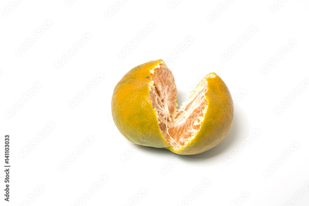 separated orange on white background separated orange on white background