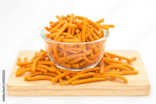 Bread craker stick on white background, isolated photo