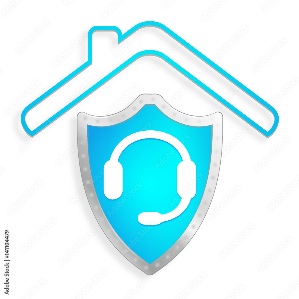 assistance téléphonique pour  la maison sur bouclier bleu
