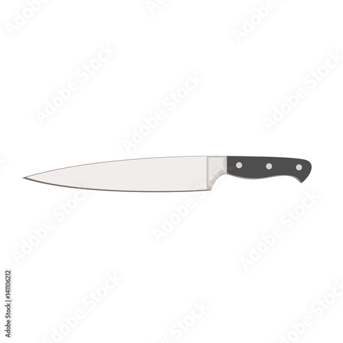 Kitchen knife. Universal. Flat design. Abstract concept. Vector illustration.