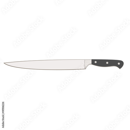 Kitchen knife. Slicer. Flat design. Abstract concept. Vector illustration.