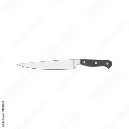 Kitchen knife. Utility. Flat design. Abstract concept. Vector illustration.
