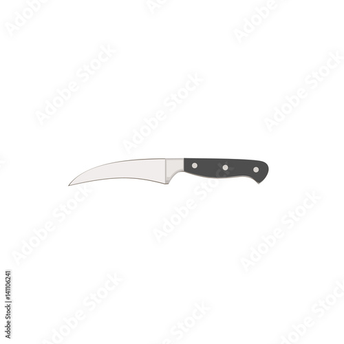 Kitchen knife. For fruit. Flat design. Abstract concept. Vector illustration.