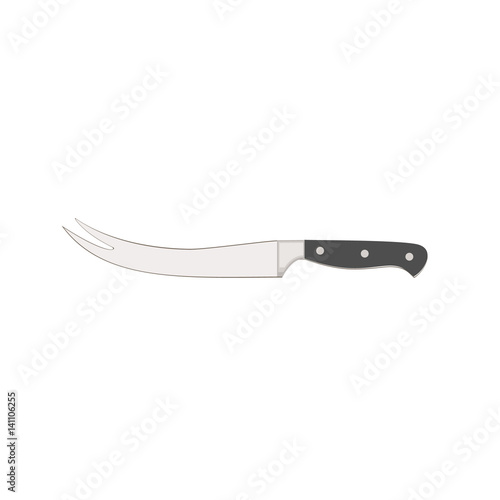 Kitchen knife. For cheese. Flat design. Abstract concept. Vector illustration.