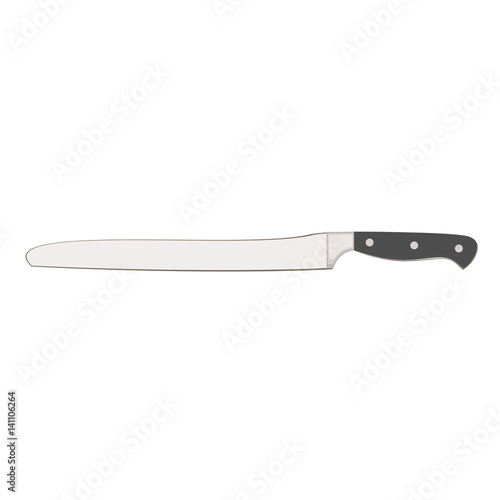 Kitchen knife. For cake. Flat design. Abstract concept. Vector illustration.