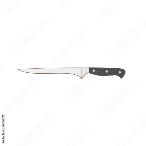 Kitchen knife. For boning. Flat design. Abstract concept. Vector illustration.