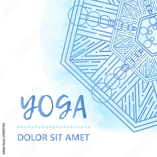 Vintage template design vector illustration of international yoga day