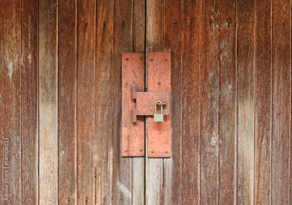 Door wood with key locked Door wood with key locked