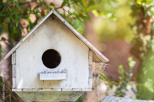 Wooden bird house