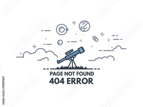 Telescope searching 404 banner