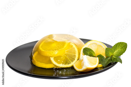 Fotografía Jelly on dark plate