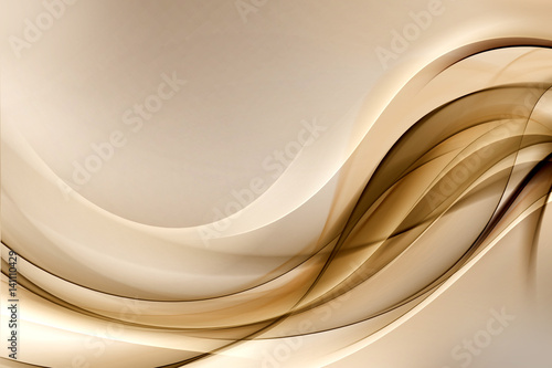 Abstract Gold Waves Luxury Design Background
