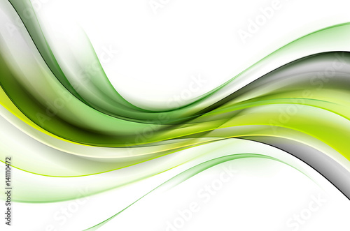 Green luxury waves background. Abstract wallpaper concept.