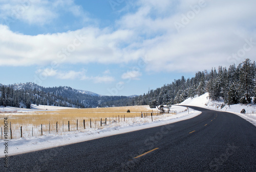 Arizona - snowy pasture road