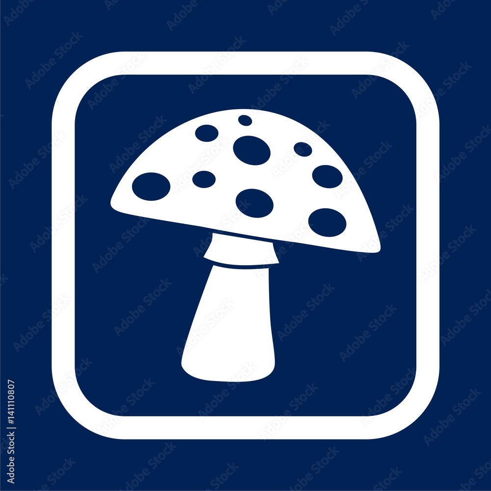 Mushrooms vector flat icons set - Illustration Mushrooms vector flat icons set - Illustration