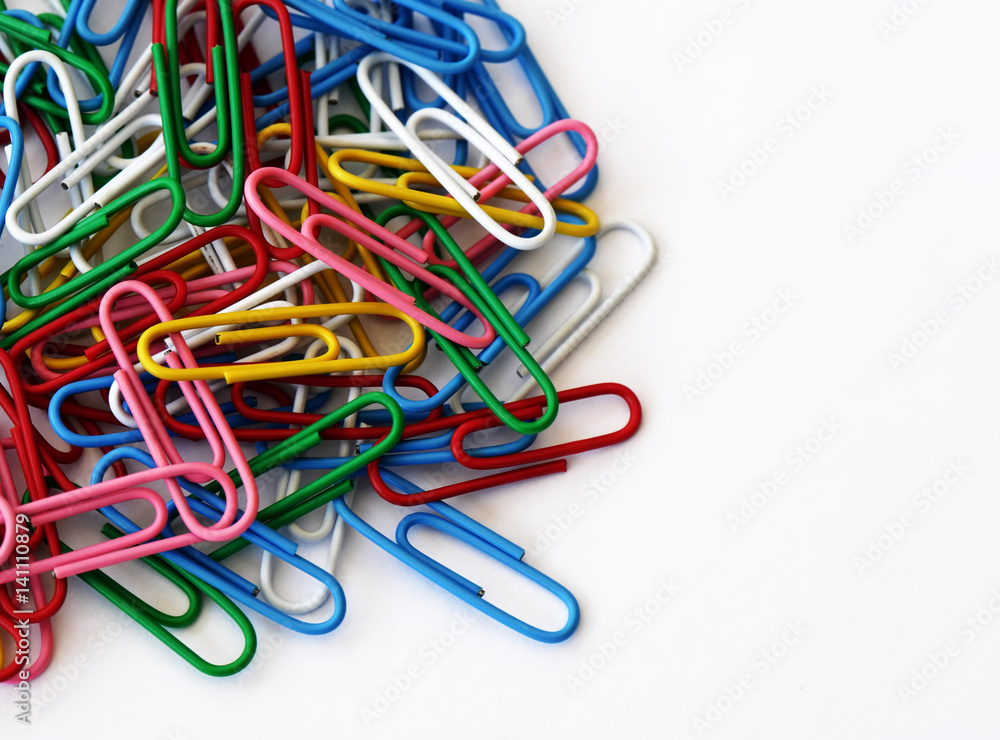 Colored paper clips Colored paper clips