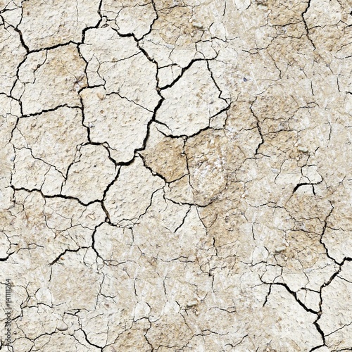Seamless texture earth clay drought crack bottom lake