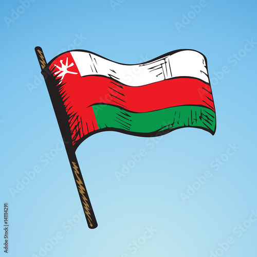 Flag. Vector drawing photo