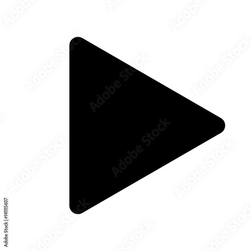 Schwarzes einfaches Symbol - Play Button