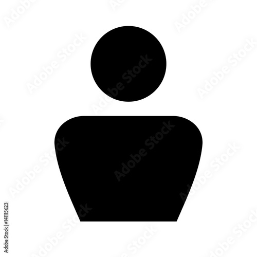 Schwarzes einfaches Symbol - Avatar - Profilbild