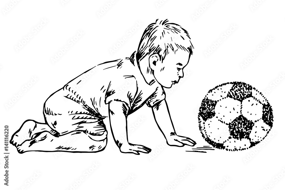 290 Drawing Of Crawling Baby Illustrations RoyaltyFree Vector Graphics   Clip Art  iStock