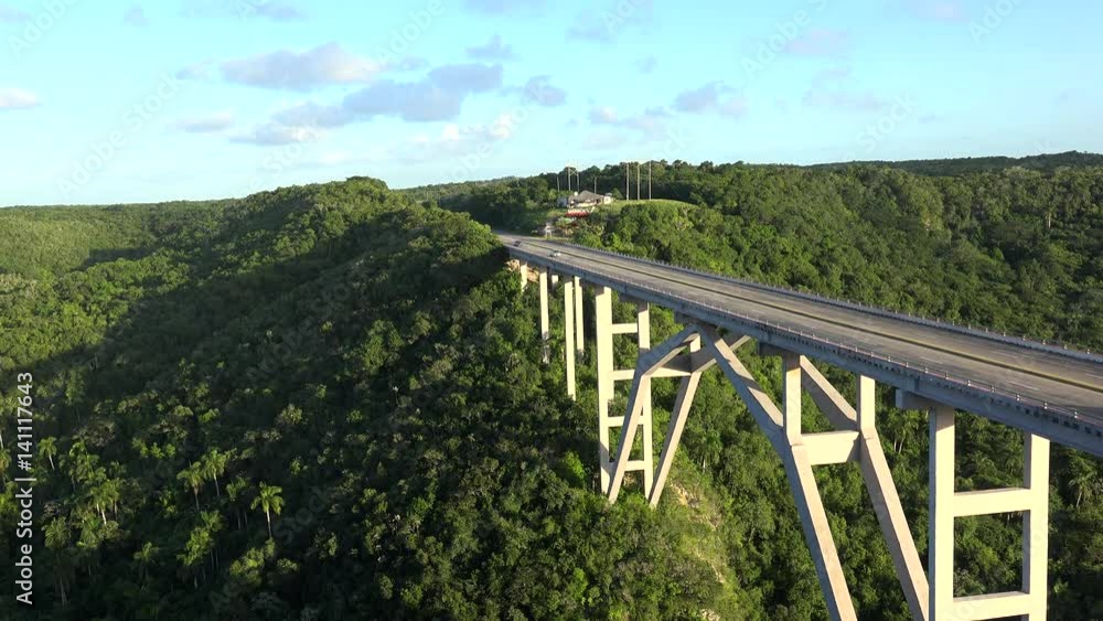 Bacunayagua Bridge from the lookout on the main road Havana-Varadero. Cuba Bacunayagua Bridge from the lookout on the main road Havana-Varadero. Cuba