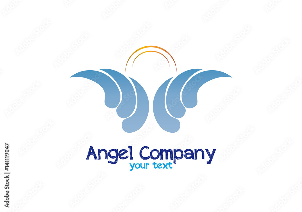 Fototapeta premium Logo business aziendale angelo spirituale