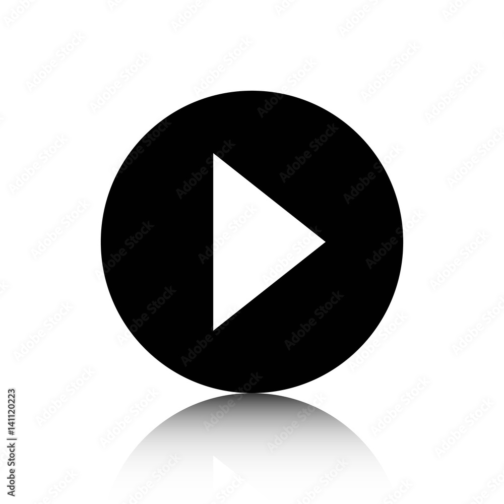 play icon stock vector illustration flat design play icon stock vector illustration flat design