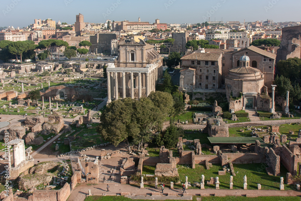 Vue sur le forum romain