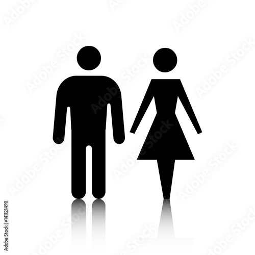 man and woman icon stock vector illustration flat design
