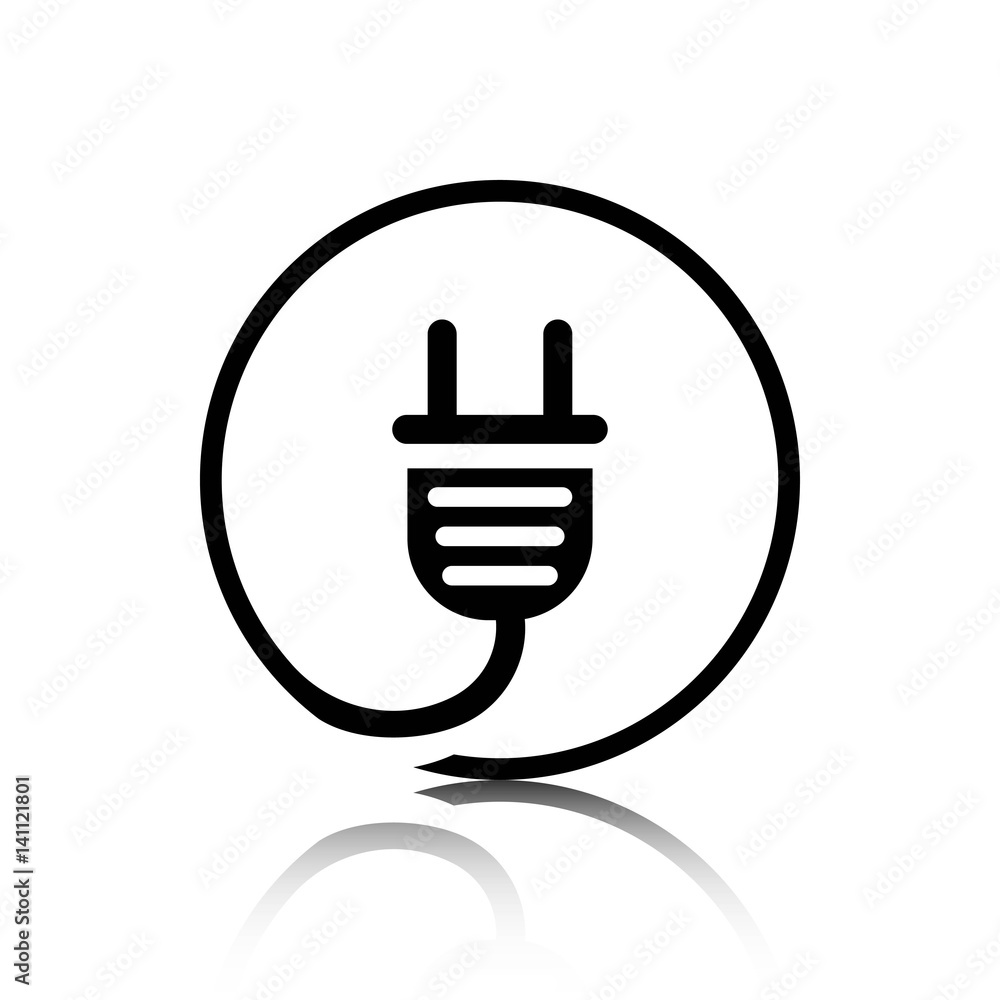 Plug vector icon stock vector illustration flat design Plug vector icon stock vector illustration flat design