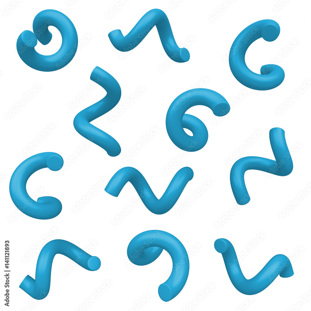 Abstract simple geometric shapes isolated on white background. Cartoon cute children forms. Colorful funny realistic glossy style. Plastic reflective material. 3D render. Abstract simple geometric shapes isolated on white background. Cartoon cute children forms. Colorful funny realistic glossy style. Plastic reflective material. 3D render.