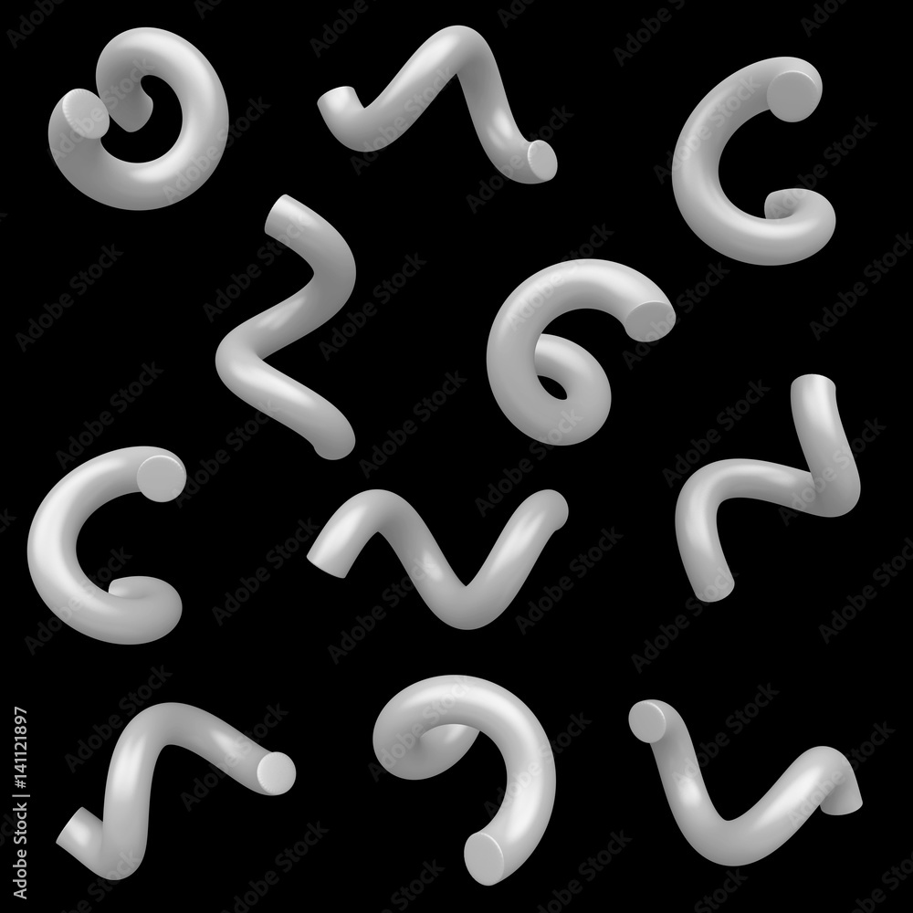 Abstract simple geometric shapes isolated on white background. Cartoon cute children forms. Colorful funny realistic glossy style. Plastic reflective material. 3D render. Abstract simple geometric shapes isolated on white background. Cartoon cute children forms. Colorful funny realistic glossy style. Plastic reflective material. 3D render.