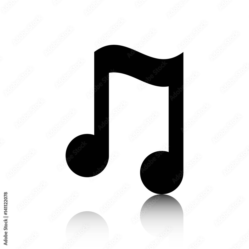 Music note icon stock vector illustration flat design Music note icon stock vector illustration flat design
