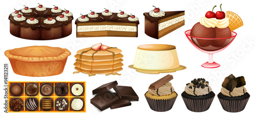 Different types of desserts