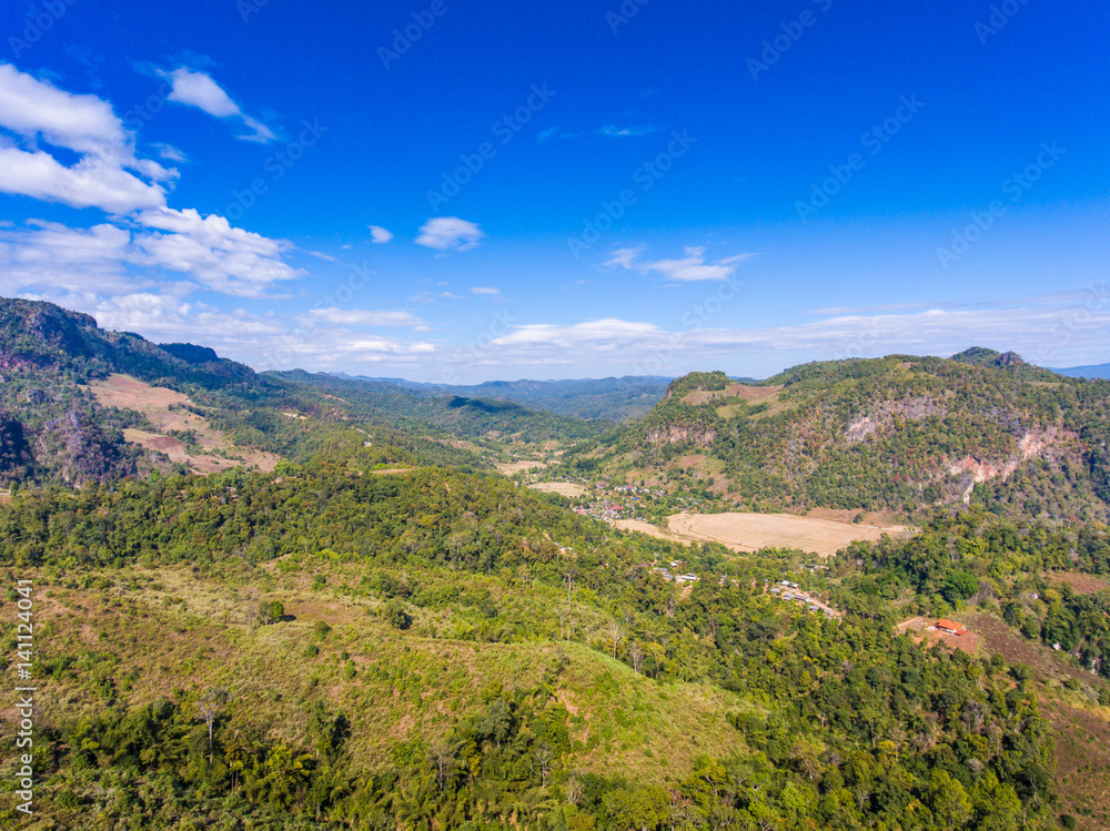 Mountain ranges and Sky