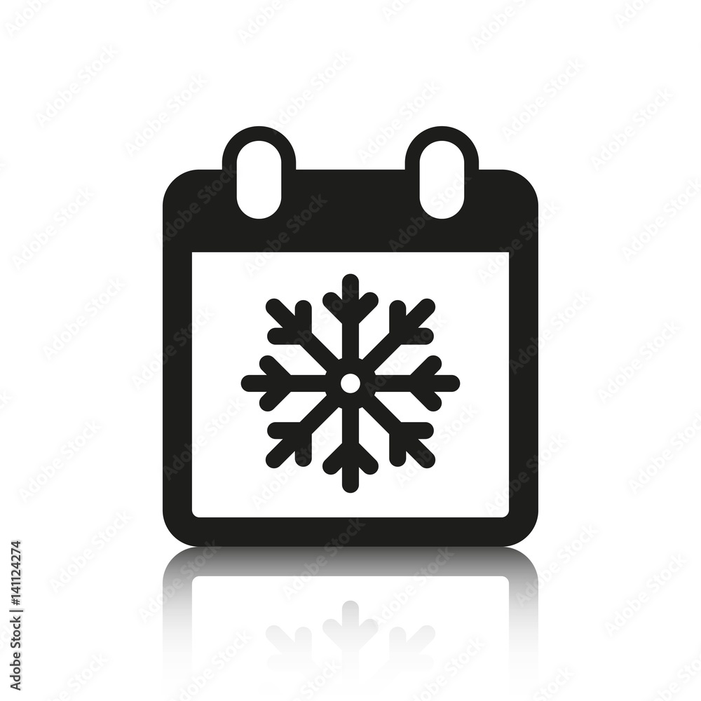 winter calendar icon stock vector illustration flat design winter calendar icon stock vector illustration flat design