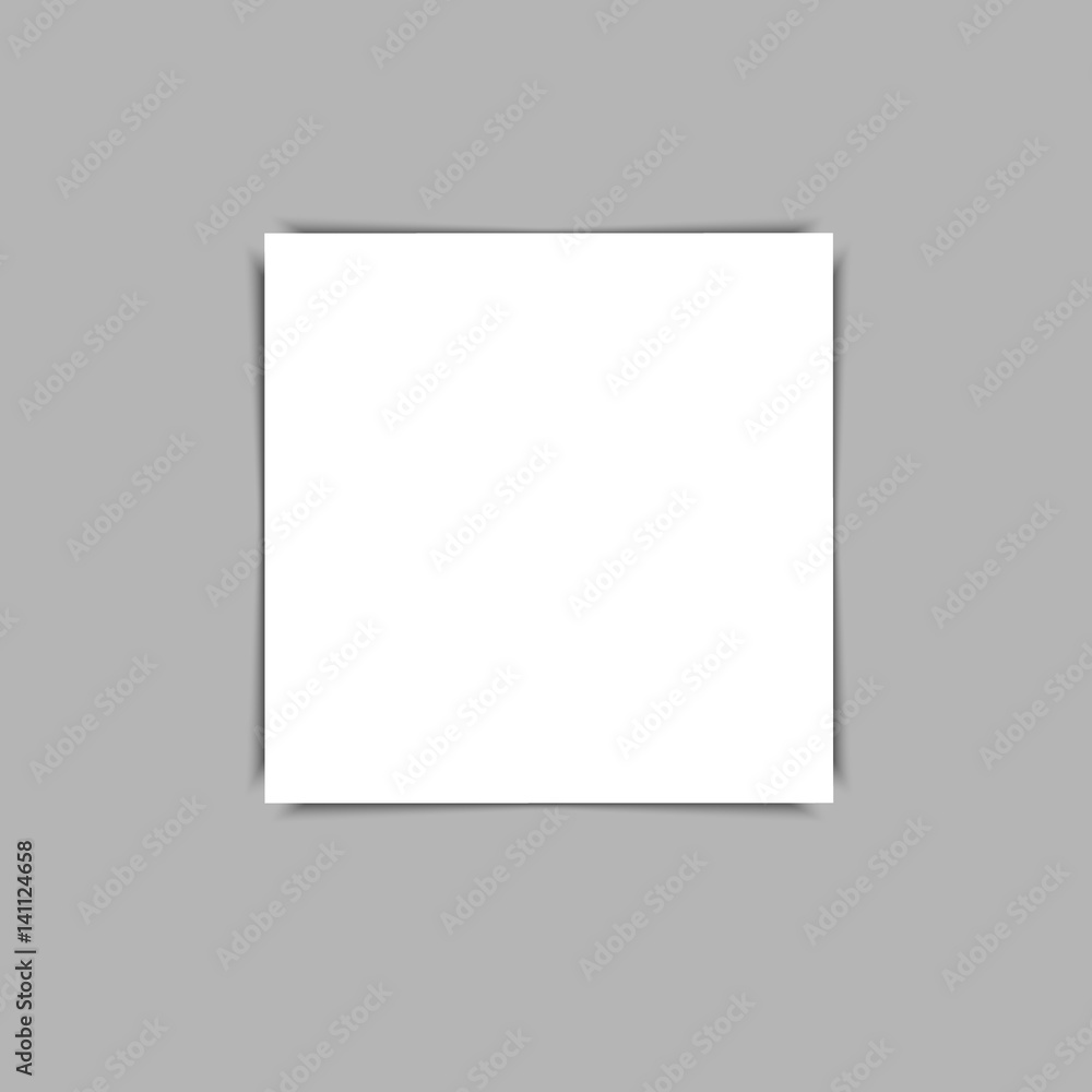 white blank name card illustration.
