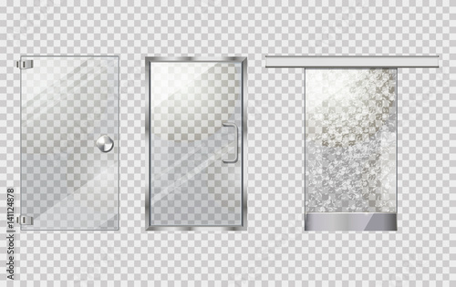 Glass Door Collection on Transparent Background