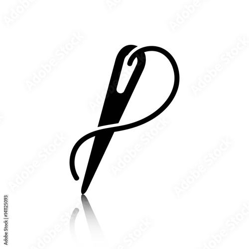 needle and thread icon stock vector illustration flat design