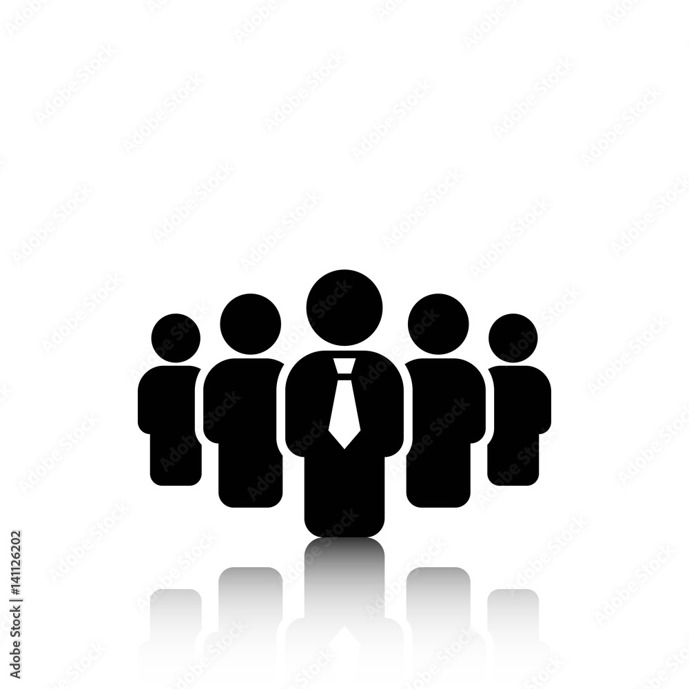people with the leader icon stock vector illustration flat design people with the leader icon stock vector illustration flat design